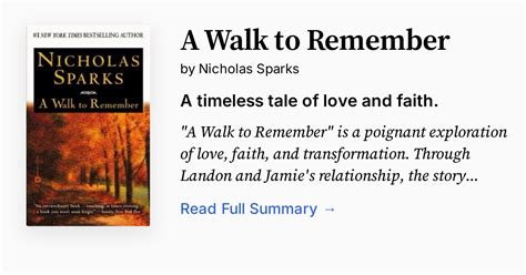 A Walk To Remember Read Online