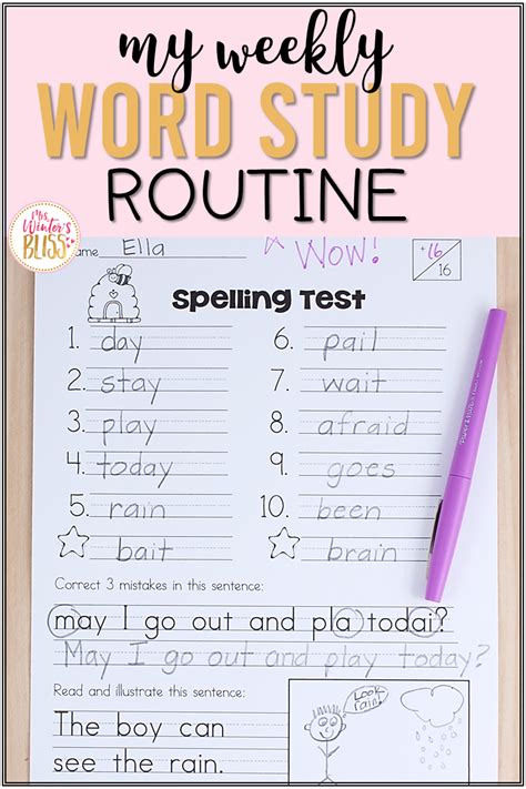 A Weekly Word Study Routine For K 2 Word Work For Second Grade - Word Work For Second Grade