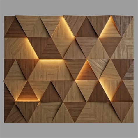 a wooden wall with some lights on it and an abstract pattern in the middle,