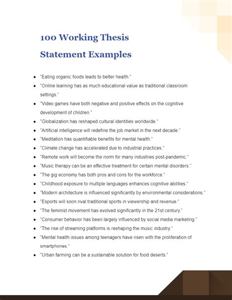 A Working Thesis Statement In An Essay Is Considered