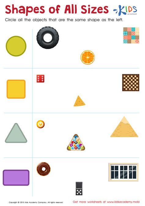 a worksheet with three different shapes and numbers