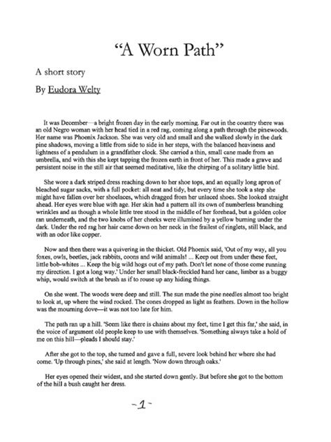 A Worn Path Story