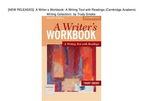A Writeru0027s Workbook Writing Cambridge University Press Writing Workbook - Writing Workbook