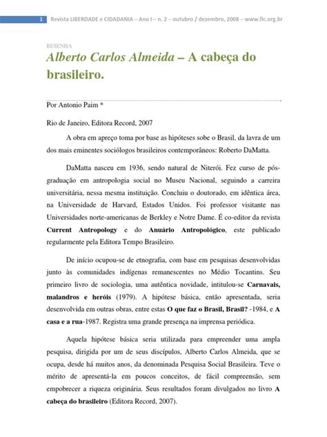 Read Online A Cabe A Do Brasileiro Pdf 