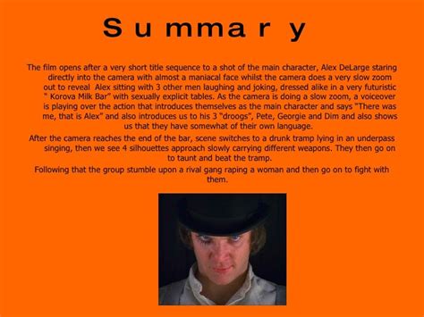 Download A Clockwork Orange Chapter 3 Summary 