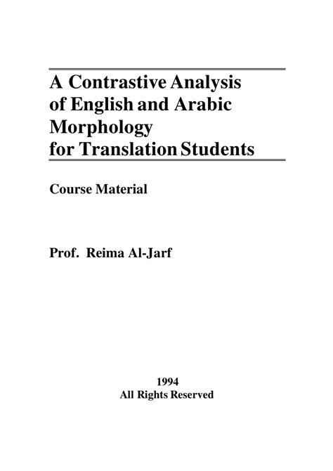 Full Download A Contrastive Analysis Between English And Arabic Relative 