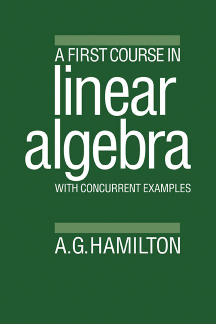 Download A Course In Linear Algebra 