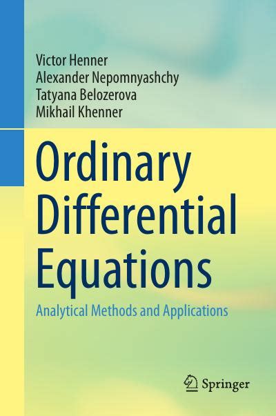 Read A Course In Ordinary Differential Equations Randall Download Solution File Type Pdf 