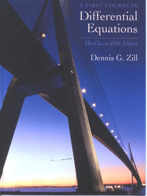 Read Online A First Course In Differential Equation 5Th Edition 