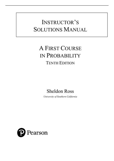 Read Online A First Course In Probability Sheldon Ross Solutions Manual 