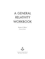 Full Download A General Relativity Workbook Pomona College 