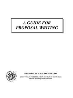 Read A Guide For Proposal Writing Nsf 