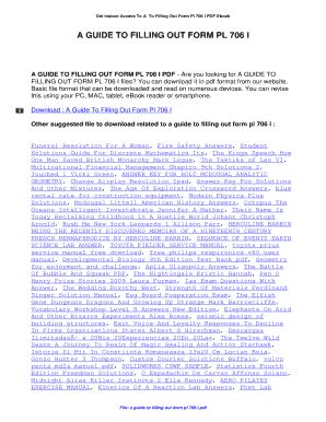 Download A Guide To Filling Out Form Pl706 I 