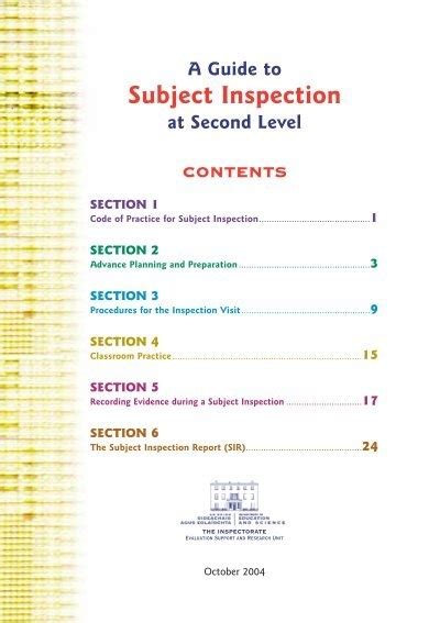 Full Download A Guide To Subject Inspection At Second Level 