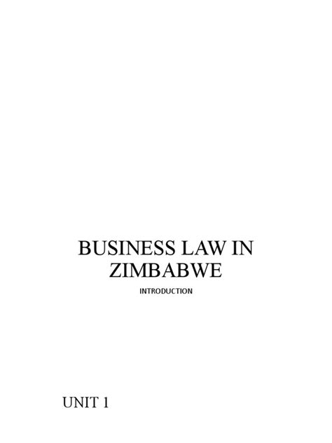 Read Online A Handbook On Commercial Law In Zimbabwe Pdf 