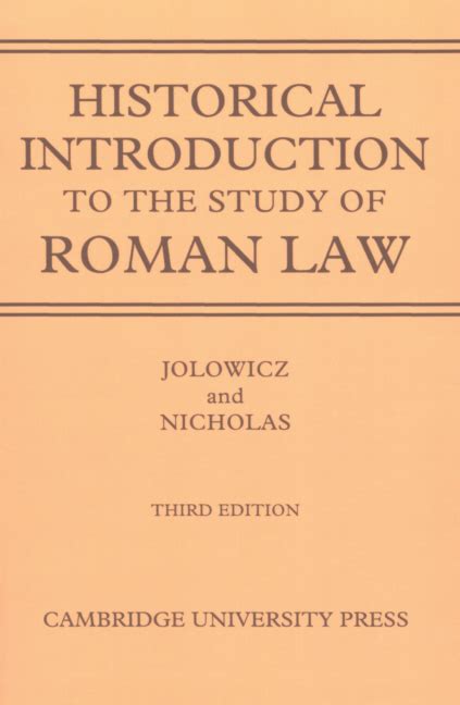 Read A Historical Introduction To The Study Of Roman Law 