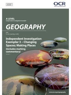 Full Download A Level Geography Independent Investigation Exemplar 