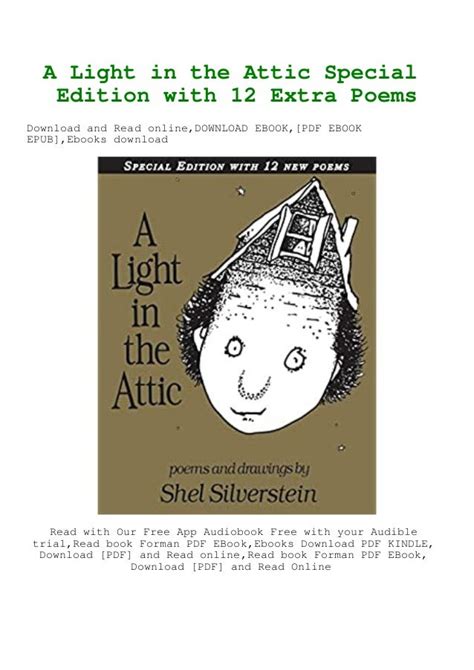 Full Download A Light In The Attic Special Edition With 12 Extra Poems 
