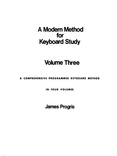 Read A Modern Method For Keyboard Study 