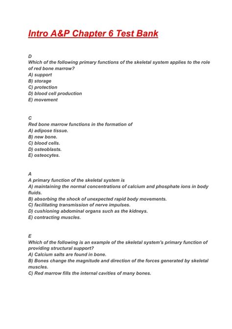 Read Online A P Chapter 6 Test 
