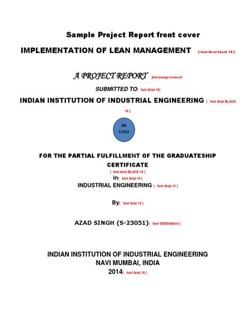 Read Online A Project Report Iiie 