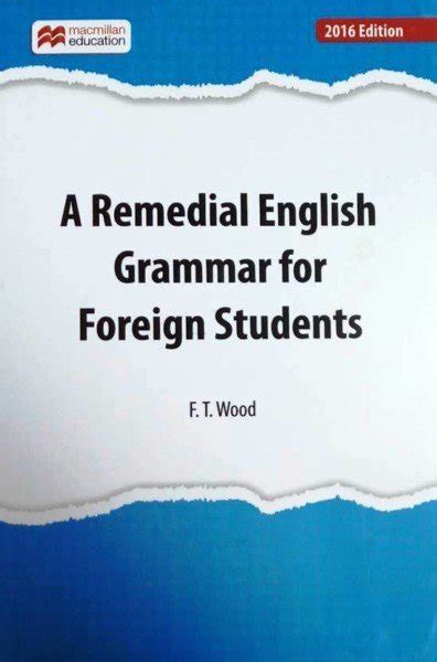 Read Online A Remedial English Grammar For Foreign Students 