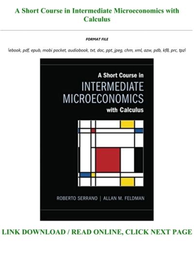 Download A Short Course In Intermediate Microeconomics With Calculus Download 