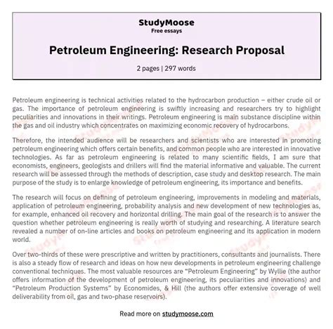 Read A Thesis In Petroleum Engineering The Requirements For The 