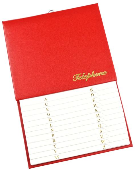 Read A Z Telephone Address Index Flip Book Hanger Red 