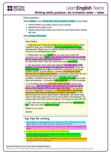 A1 Writing Learnenglish British Council Letter Writing Lesson - Letter Writing Lesson