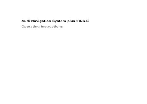 Read Online A4 Rns E Navigation User Guide 