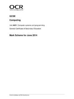 Read Online A451 Gcse Computing 2014 Mark Scheme 