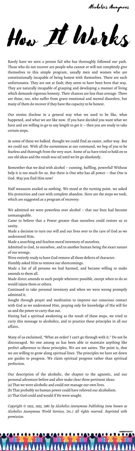 Aa Big Book Chapter 5 Summary
