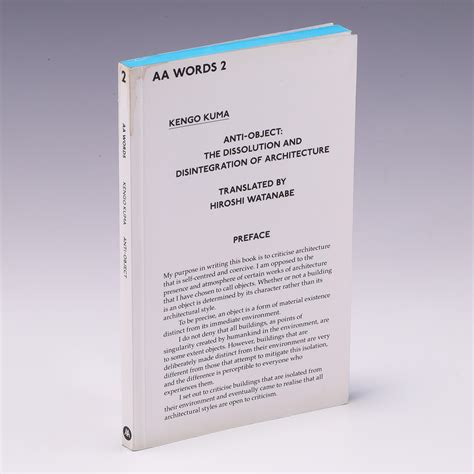 Full Download Aa Words Two Anti Object The Dissolution And Disintegration Of Architecture 