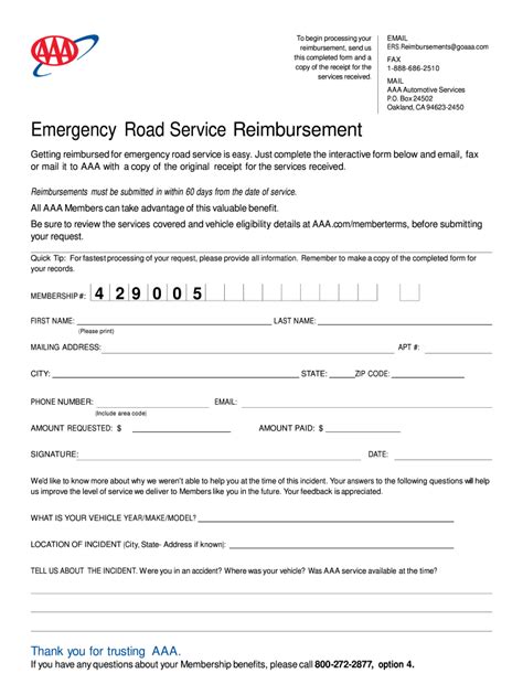 Aaa Towing Receipt