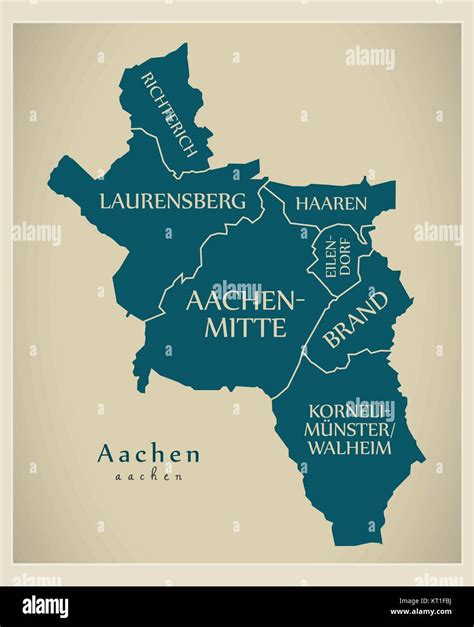aachen stadt in vektorgrafik