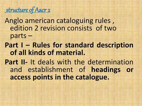 Aacr Ii Cataloging Rules