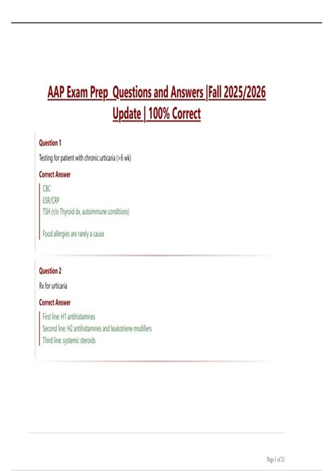 Aap Prep Questions