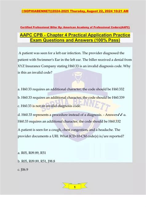 aapc chapter 4 practical application