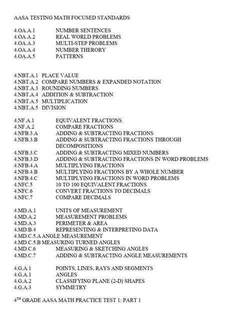 Aasa Sample Test