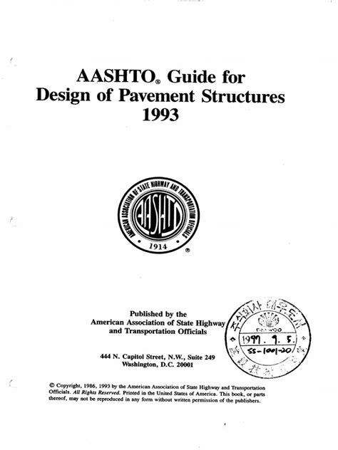 Aashto Guide For Design Pavement 4th Edition