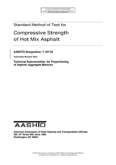 Aashto T 167