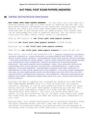 Full Download Aat Past Exam Papers With Answers File Type Pdf 