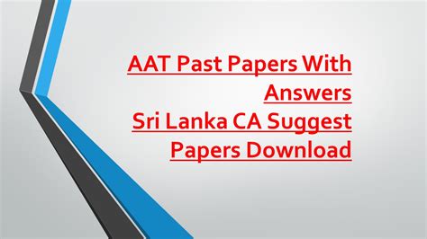 Full Download Aat Past Papers Answers Sinhala 