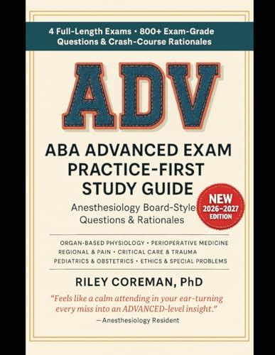 Aba Pediatric Anesthesiology Examination Sample Questions