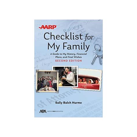 Read Aba Aarp Checklist For My Family A Guide To My History Financial Plans And Final Wishes 