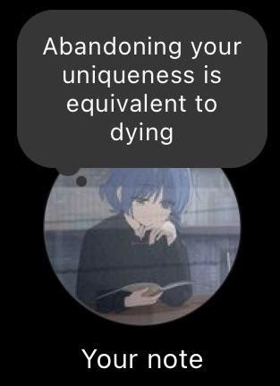 Abandoning Your Uniqueness Is Equivalent To Dying