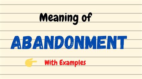 abandonment meaning