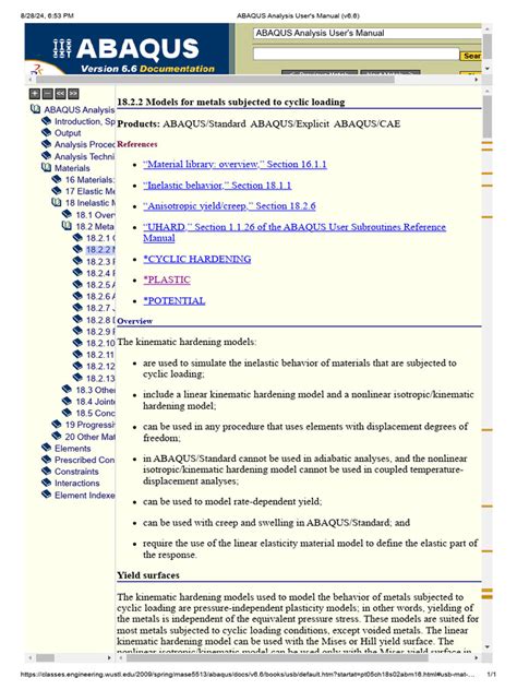 Abaqus Analysis User Manual Version
