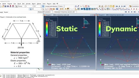 abaqus tutorial videos static 2d truss analysis by